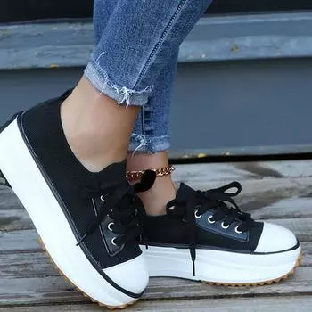 Весенне-летняя обувь, женская обувь больших размеров, повседневная женская обувь с тканой сеткой, эластичной шнуровкой и толстой подошвой, большие размеры 36 белый