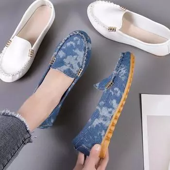 Весенне-летняя обувь, женская обувь, повседневная женская обувь с плоской подошвой и круглым носком, большие размеры 35 белый