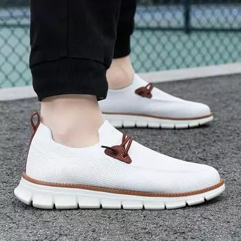 Весенне-летняя повседневная мужская обувь в британском стиле, модная дышащая спортивная обувь, сетчатая обувь для бега, мужские кроссовки больших размеров 39