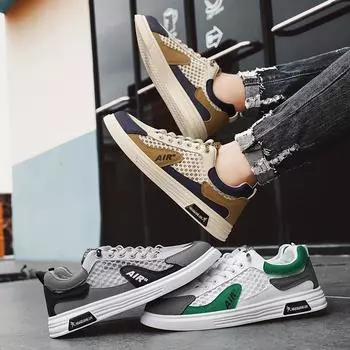 Весенне-летняя повседневная мужская парусиновая обувь с низким берцем, мужская тканевая обувь на шнуровке, модная трендовая мужская обувь, мужские туфли-доски 39 серый