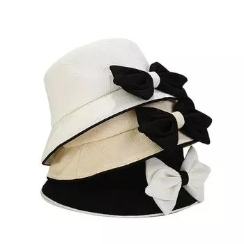 Весенне-летняя рыбацкая шляпа для женщин, модная однотонная хлопковая панама, уличная повседневная шляпа с козырьками от солнца чёрный