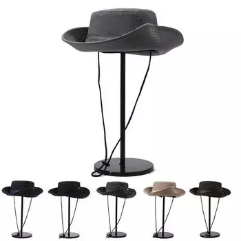 Весенне-летняя рыбацкая шляпа, мужская шапка для кемпинга и солнцезащитного крема, альпинистская шапка для рыбалки чёрный