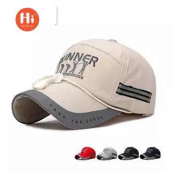 Весенне-летняя рыболовная шляпа с увеличенными полями, мужская ночная шляпа со светоотражающими полосками, мужская шляпа с большими полями и ветрозащитной веревкой adjustable красный