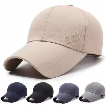 Весенне-летняя шляпа, мужская бейсбольная кепка с длинными полями, кепка для среднего возраста, кепка с солнцезащитным козырьком для рыбалки темно-синий