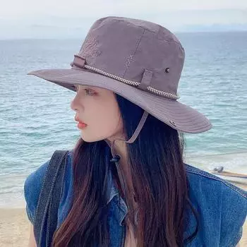 Весенне-летняя шляпа-ведро для мужчин и женщин, для кемпинга, альпинизма, защиты от солнца, дышащая шляпа для рыбалки, складная шляпа ковбоя чёрный