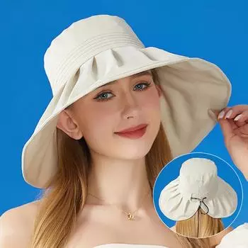 Весенне-летняя солнцезащитная рыбацкая шляпа, женская солнцезащитная шляпа, солнцезащитная шляпа с защитой от ультрафиолета, солнцезащитная шляпа чёрный