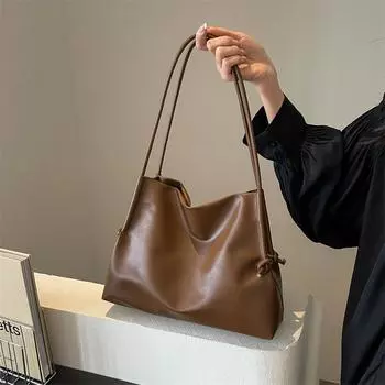 Весенне-летняя сумка большой вместимости для женщин 2025 года, новая модная сумка через плечо и подмышку, сумка-тоут премиум-класса розовый