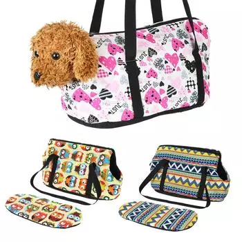 Весенне-летняя сумка-переноска для щенков для маленьких собак, кошек, портативные уличные дорожные сумки на плечо, чихуахуа, мопс, йоркширские товары для домашних животных S 40 x 18 x 20 cm