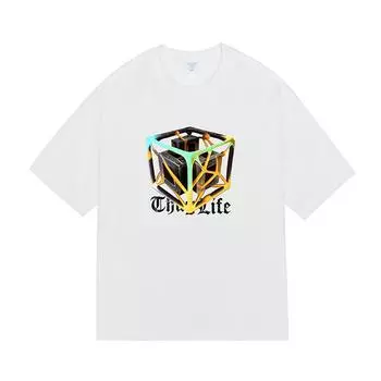 Весенне-летняя свободная уличная национальная модная хлопковая футболка с круглым вырезом, свободная креативная забавная футболка с принтом S