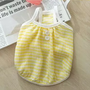 Весенне-летняя тонкая дышащая полосатая двухногая майка с лямками для собаки, щенка, котенка, тедди, домашней кошки XXL (recommended weight 15-10kg)