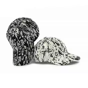 Весенне-летняя тонкая кепка с граффити, мужская шляпа с солнцезащитным козырьком, женская бейсболка с жестким верхом чёрный