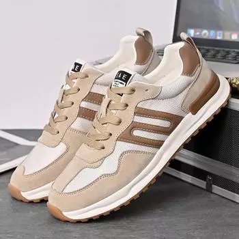 Весенне-летняя универсальная мужская обувь из сетки, мужская повседневная обувь из дышащей кожи на открытом воздухе 44 белый