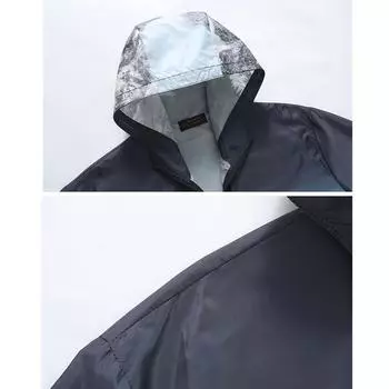 Весенне-летняя водонепроницаемая и солнцезащитная толстая куртка большого размера, спортивное пальто соответствующего цвета, куртка с капюшоном 4XL-10XL 9XL синий