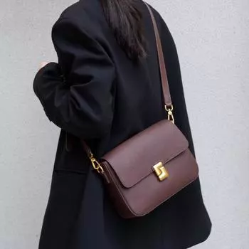 Весенне-летняя высококачественная текстура иностранной кожи женская сумка одно плечо кроссбоди маленькая квадратная сумка 24*18*6.5CM