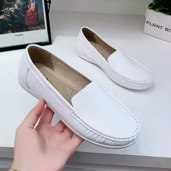 Весенне-летняя женская нескользящая легкая обувь для медсестер на мягкой подошве, модная повседневная обувь 41 белый