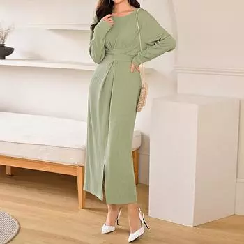 Весенне-осеннее платье. Универсальное платье. S зелёный