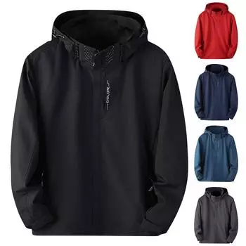 Весенне-осеннее тонкое мужское пальто, костюм для альпинизма, плащ XXXXL чёрный