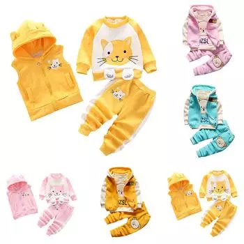 Весенне-осеннее женское детское весеннее платье из трех предметов, новый детский комплект для девочек, детское весеннее платье, одежда L светло-синий