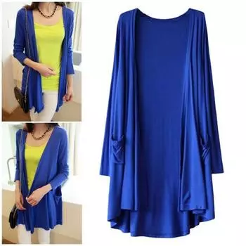 Весенне-осеннее женское пальто свободного кроя средней длины однотонного цвета с длинными рукавами, тонкое с карманами и открытой строчкой, повседневная одежда, кардиган для поездок на работу светло-серый