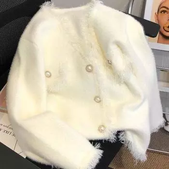 Весенне-осеннее женское пальто, вязаный свитер, женские темпераментные нежные ветровые топы, кардиган с кисточками, куртка One Size белый