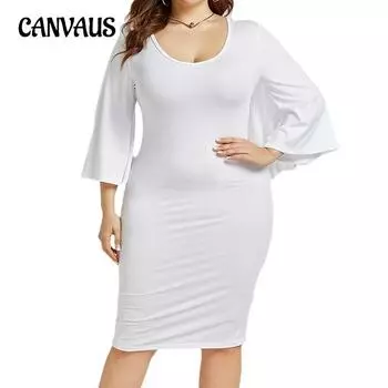 Весенне-осеннее женское платье, модный плащ-летучая мышь, сексуальные платья с расклешенными рукавами и запахом на бедрах, платья больших размеров XL чёрный