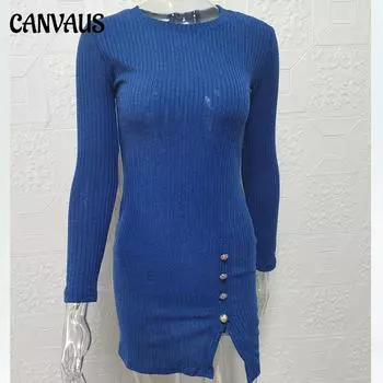 Весенне-осеннее женское платье на пуговицах, сексуальное платье на бедрах, платье с длинным рукавом S бордовый