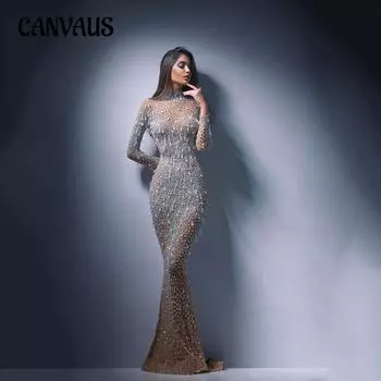 Весенне-осеннее женское платье с длинным рукавом, тонкие сексуальные длинные вечерние платья, вечернее платье