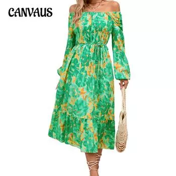 Весенне-осеннее женское платье с длинным рукавом и принтом, облегающие платья средней длины в стиле темперамент S розовый