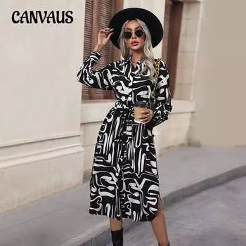 Весенне-осеннее женское платье, темпераментное, элегантное, модное, с длинным рукавом, с лацканами, платья S чёрный