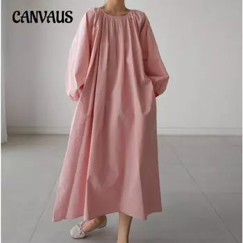 Весенне-осеннее женское свободное платье больших размеров с завязкой и бантом, платье-кукла, Нижнее платье, платье длиной до колена с рукавами-фонариками S чёрный