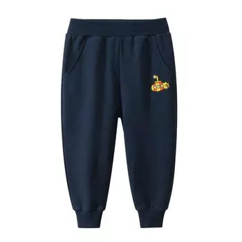 Весенне-осенние детские шаровары для мальчиков и девочек, повседневные спортивные штаны для бега, детские длинные брюки, штаны для малышей 90 чёрный