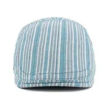Весенне-осенние хлопковые полосатые кепки газетчика, плоская фуражка для мужчин и женщин, береты художника