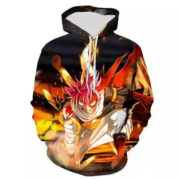 Весенне-осенние крутые мужские толстовки с 3D принтом Fairy Tail для мужчин и женщин, модные пуловеры с длинными рукавами, толстовки, повседневная одежда с капюшоном S