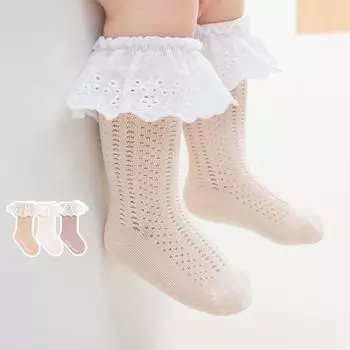 Весенне-осенние милые детские носки, противоскользящие детские мягкие кружевные носки принцессы с рюшами для девочек, хлопковые носки для детей 0-5 лет 0-1Y