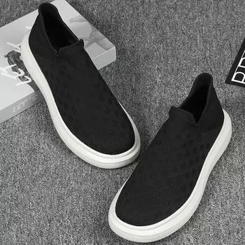 Весенне-осенние мужские и женские летающие носки с дисульфуровой подошвой, спортивная обувь, повседневная обувь, мужские кроссовки большого размера 36 прохладный черный