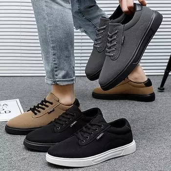 Весенне-осенние мужские кроссовки большого размера, парусиновая обувь, спортивная мужская обувь с вулканизированной подошвой, размеры 39-47 39 серый