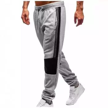 Весенне-осенние мужские модные спортивные брюки для бега в стиле кэжуал с цветовой блокировкой S
