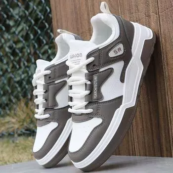Весенне-осенние мужские повседневные модные спортивные молодежные универсальные туфли на платформе из натуральной кожи