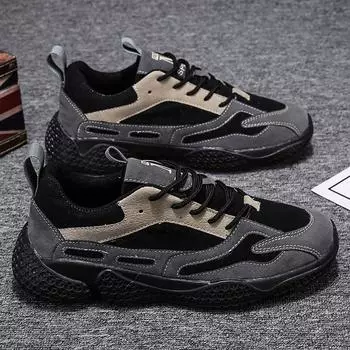 Весенне-осенние мужские водонепроницаемые резиновые кроссовки с мягкой подошвой и нескользящей подошвой, уличная повседневная обувь, кроссовки 39 чёрный