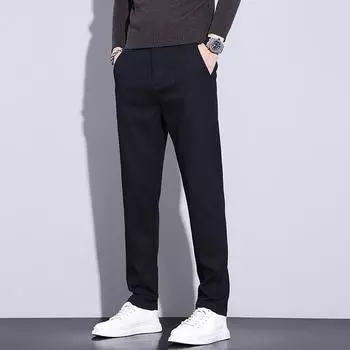 Весенне-осенние повседневные брюки для мужчин Новые прямые стрейчевые облегающие модные и универсальные брюки для мужчин 28