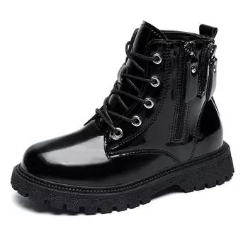 Весенне-осенние противоскользящие детские спортивные ботинки с высоким берцем для девочек, осенние сапоги для девочек, ботинки для мальчиков 26 белый