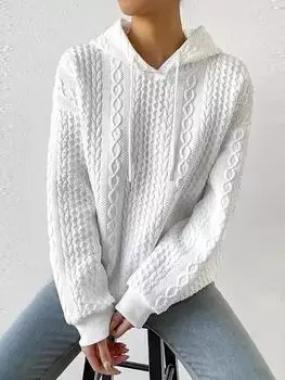 Весенне-осенние толстовки, женские повседневные топы с длинными рукавами, свободные толстовки, корейские модные пуловеры, толстовки и свитшоты XXXXXL белый