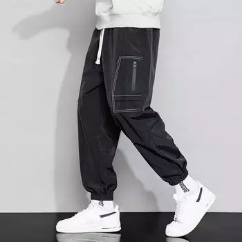 Весенне-осенние тонкие повседневные брюки, мужские спортивные штаны, мужские облегающие брюки-карго, мешковатые брюки