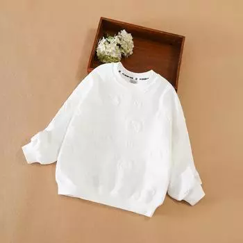 Весенне-осенние топы с длинными рукавами и принтом медведя из мультфильма для девочек, детская одежда с капюшоном, детский свитшот 110 розовый