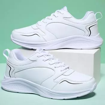 Весенне-осенние женские дышащие ультралегкие мягкие уличные водонепроницаемые кроссовки из ЭВА 35 белый