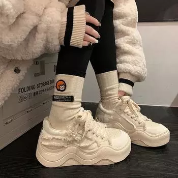 Весенне-осенние женские кроссовки, новая повседневная модная обувь, туфли для досок, корейский стиль, студенческая спортивная обувь с молниями, белые туфли 35 чёрный