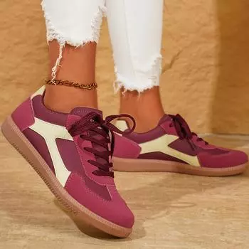 Весенне-осенние женские модные туфли на плоской подошве со шнуровкой для ходьбы, женские легкие удобные низкие кеды Zapatos De Mujer 36