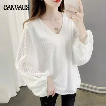 Весенне-осенние женские топы с длинными рукавами, свободный комплект с расклешенными рукавами большого размера, верхняя одежда, рубашки, топы M белый