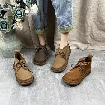 Весенне-осенние женские туфли ручной работы на мягкой подошве, повседневные туфли на плоской подошве, женские туфли с круглым носком, неглубокие лоферы с мягкой подошвой, однотонные туфли в стиле ретро 40 серый
