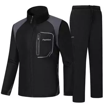 Весенне-осенний комплект мужской спортивной одежды, верхняя одежда, тренировочная повседневная мужская толстовка, спортивный костюм L красный